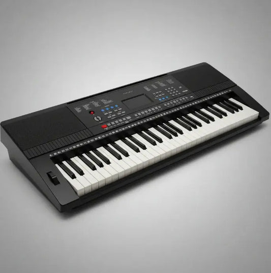 Órgano piano teclado electrónico 61 teclas USB pantalla LED negro