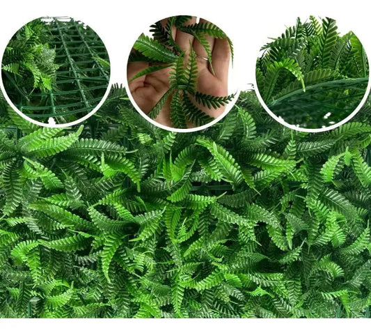 Enredadera jardín vertical artificial pared cerco 40x60cm verde oscuro