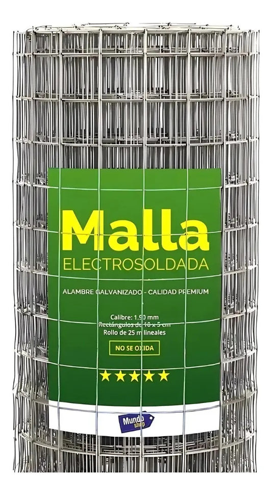 Tejido malla electrosoldada galvanizada rollo 1.80m x25 mt