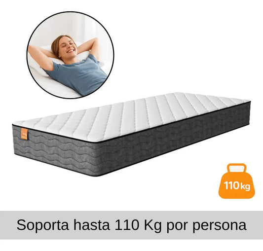 Colchón espuma 1 plaza Emily 14 alta densidad garantía