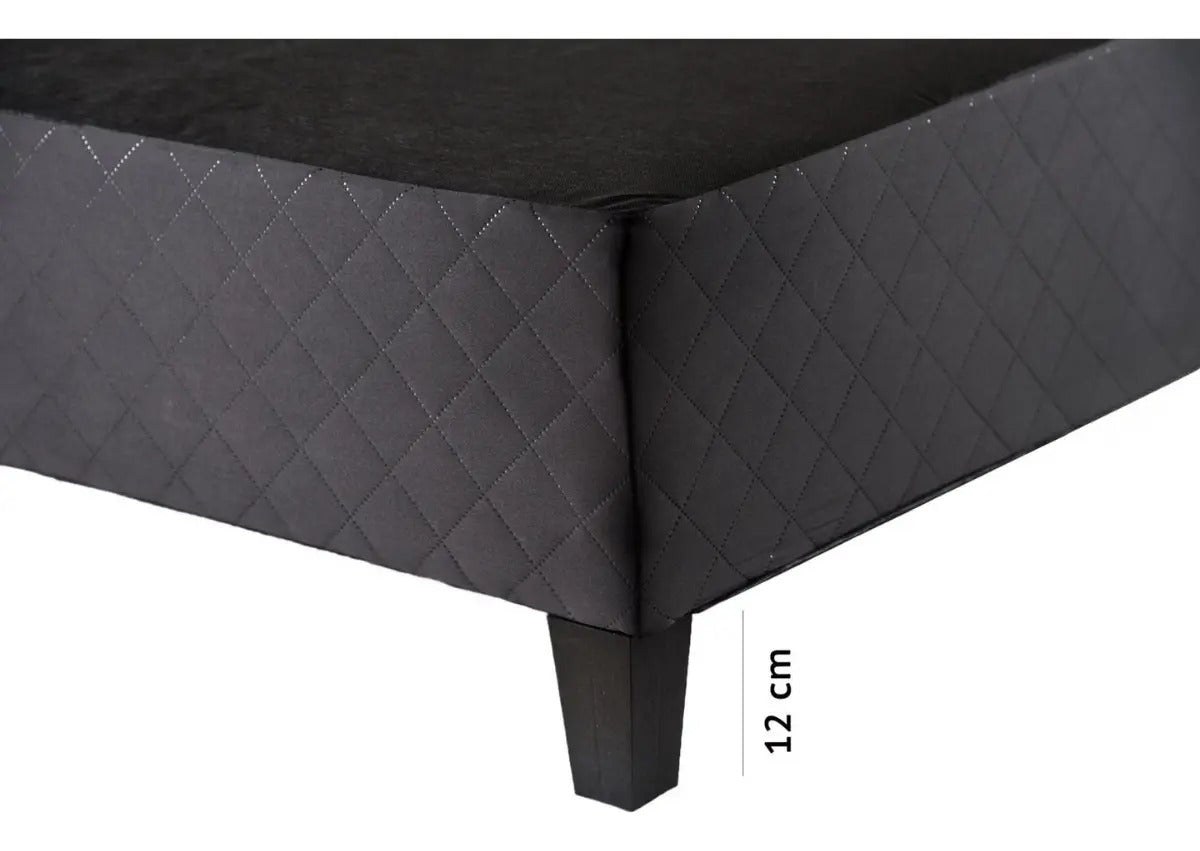 Box para sommier capitoneado con patas dos plaza