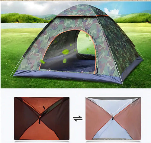 Carpa Iglú Outter 2 Personas Verde Oscuro C/ Mosquitero Camping