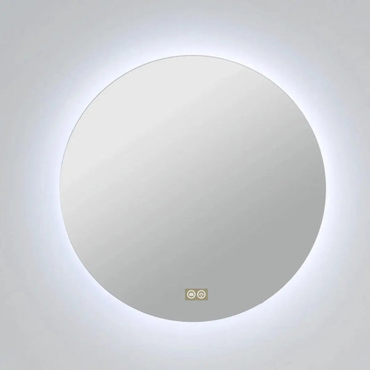 Espejo redondo con luz LED sin marco 70cm diametro tactil blanco