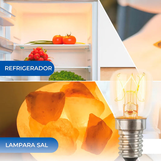 Lampara E14 para horno, heladera, lampara de sal 15w