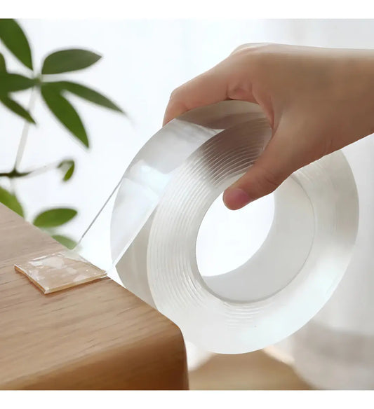 Cinta adhesiva nano tape gel doble faz transparente