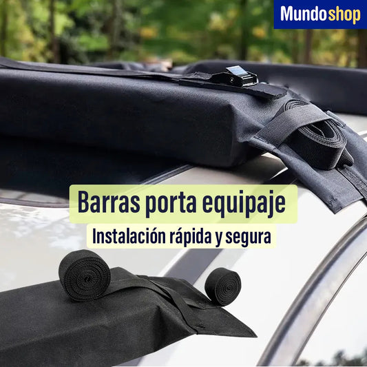 Soft rack auto barra baca goma kayak tablas autos equipaje negro