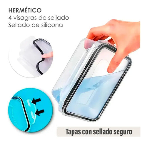 24 Recipientes Tarros Tuppers Herméticos Color Transparente Blanco