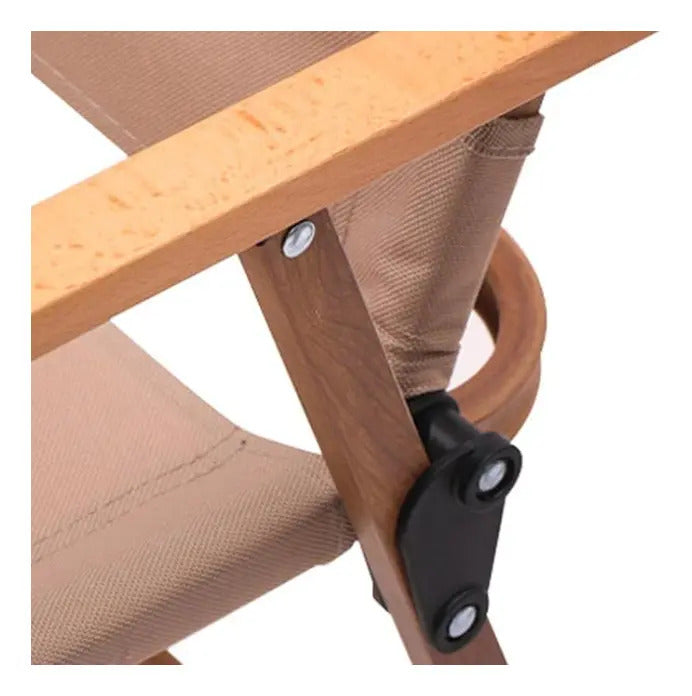 Silla plegable para campamento símil madera 62x53cm