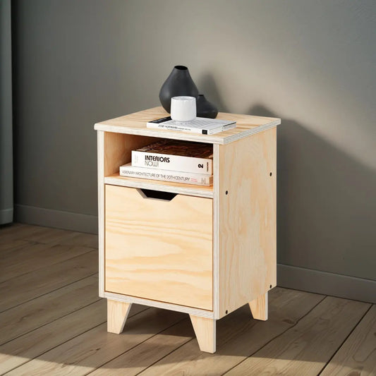 Mesas de luz 18mm madera nordica dormitorio moderna