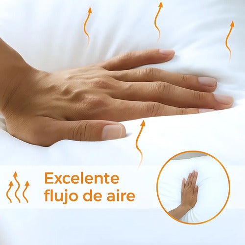Almohada 100%poliéster hipoalergénica antiácaro cama sommier blanco