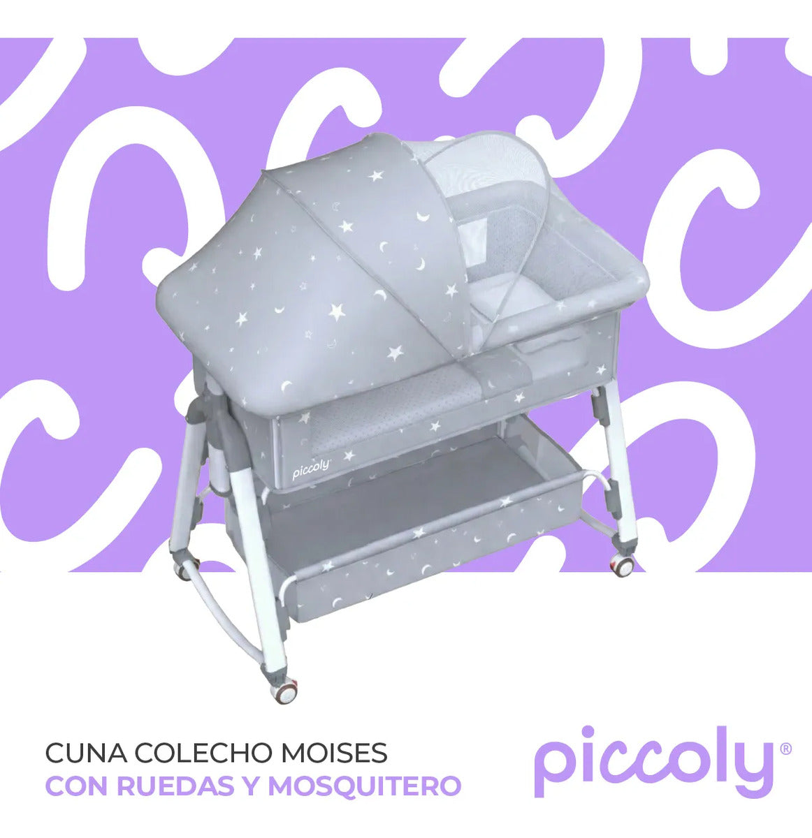 Cuna colecho moises ruedas mosquitero infantil bebé rosa