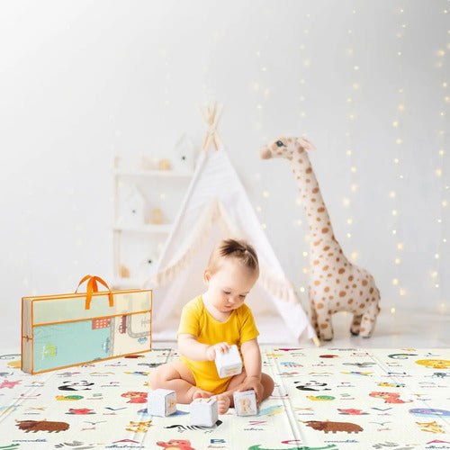 Alfombra antigolpes infantil reversible 180x150 bebes-niños