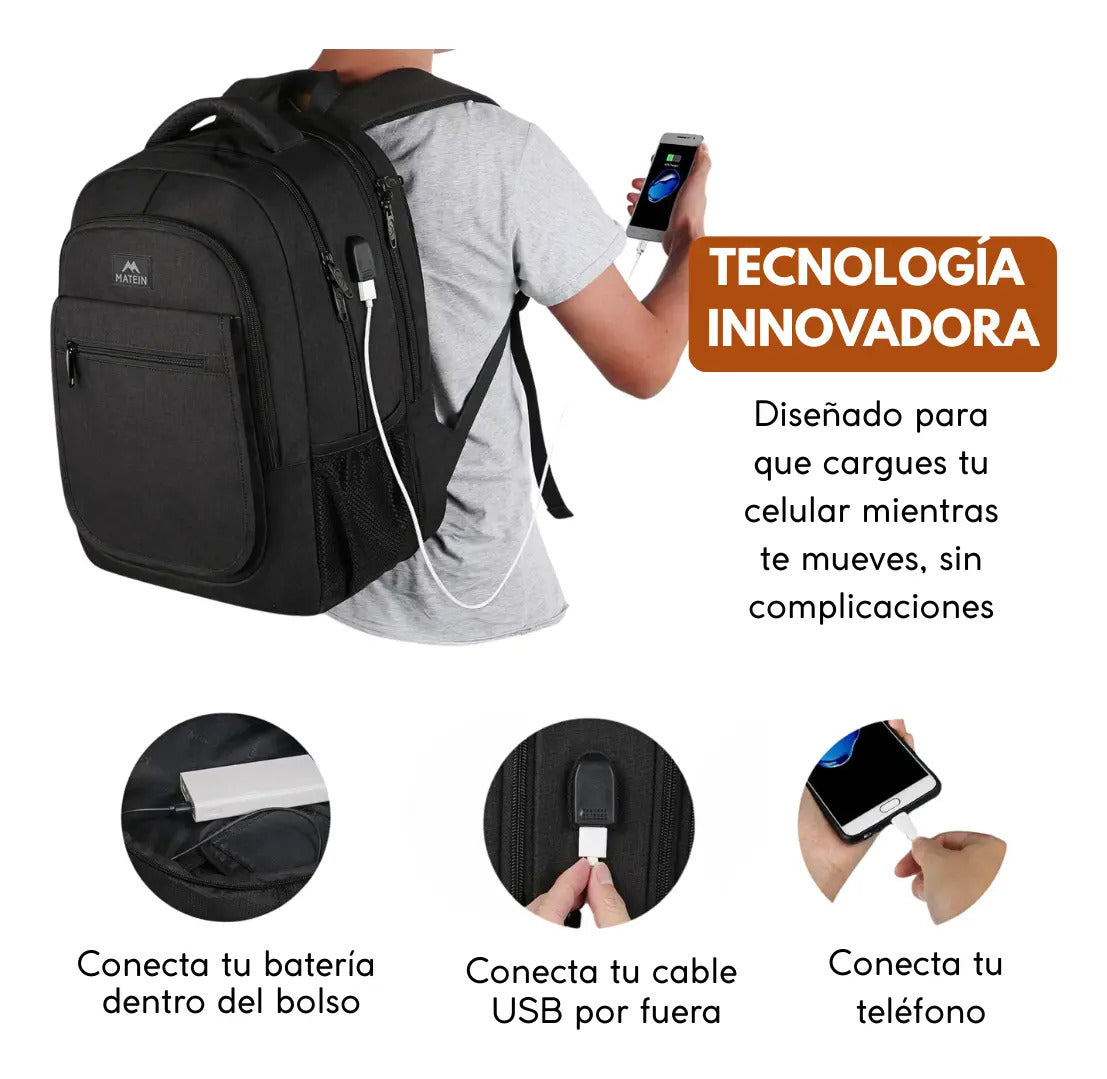 Mochila expansible viaje urbana porta notebook Matein 1364