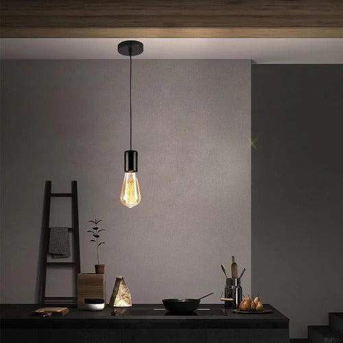 Portalamparas Colgante Liso Decorativo Pase E27 Techo