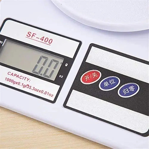 Balanza de cocina digital precisión 1g hasta 5kg blanco