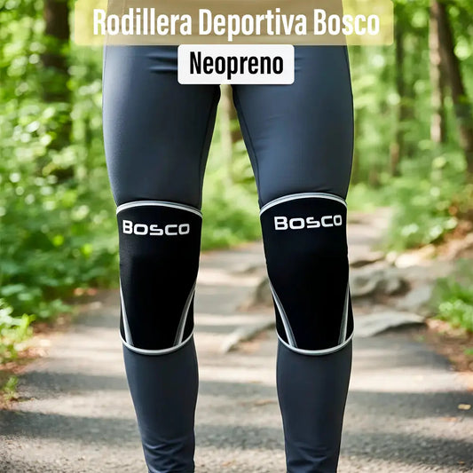 Rodillera deportiva de neopreno Bosco negro crossfit gym talle m