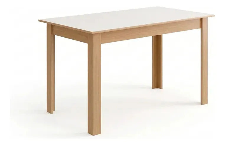 Juego de comedor Sara 6 sillas tapizadas mesa de living marrón claro