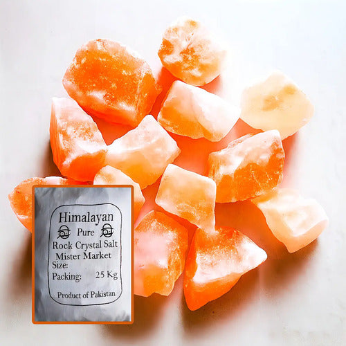 Piedras De Sal Del Himalaya Natural Purificadora 10kg Estructura Naranja