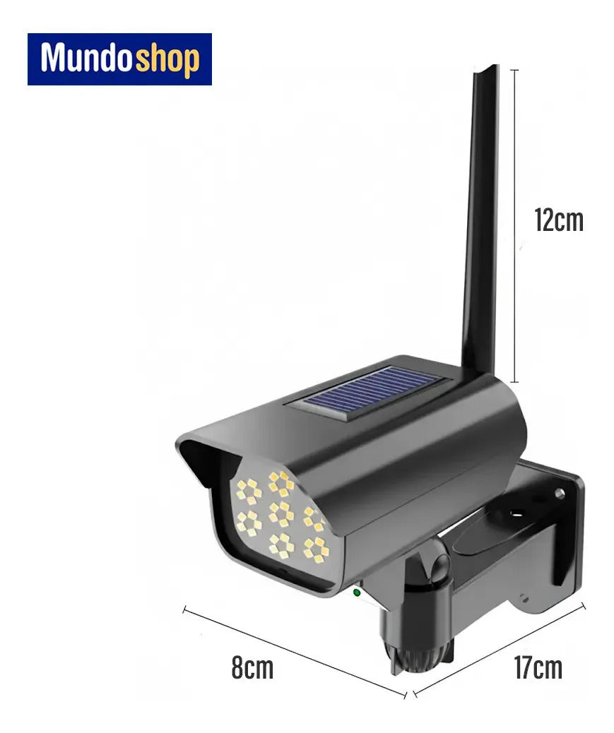 Camara de seguridad foco LED aplique pared simulador sensor negro