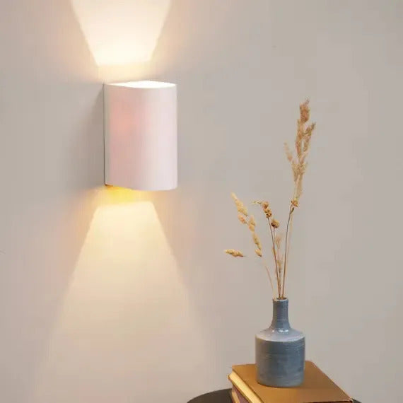 Aplique pantalla de pared tela rustico nórdico iluminación blanco