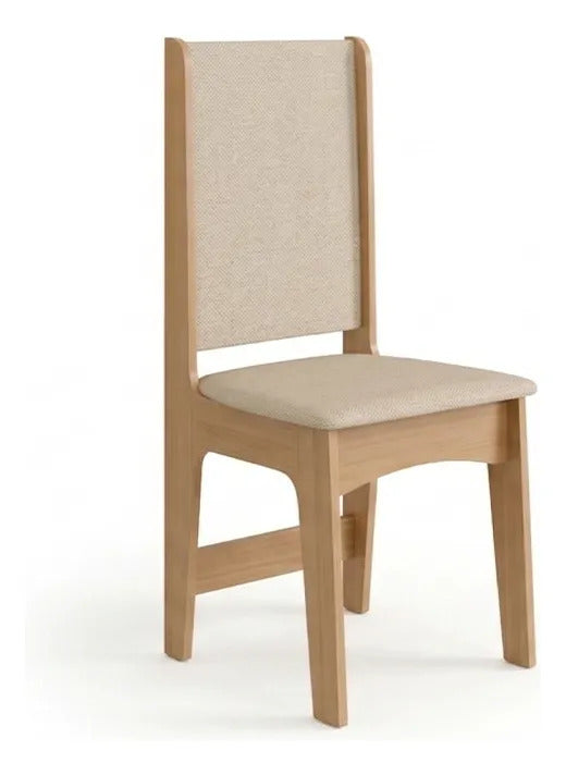 Juego de comedor Sara 6 sillas tapizadas mesa de living