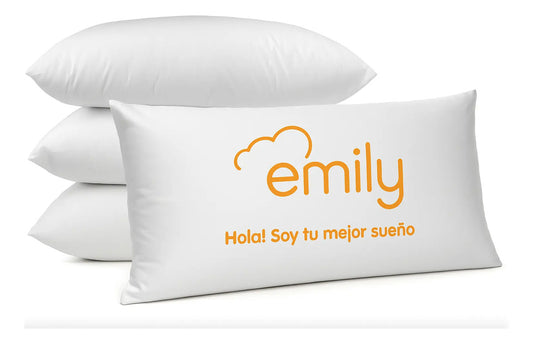 Pack x2 almohadas 100%poliéster hipoalergénica antiácaro blanco