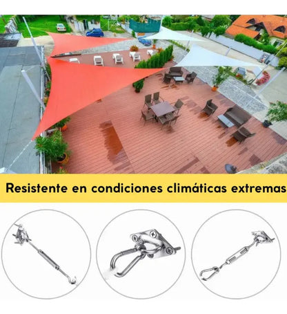 Accesorios para toldo vela 8mm reforzado acero inox exterior