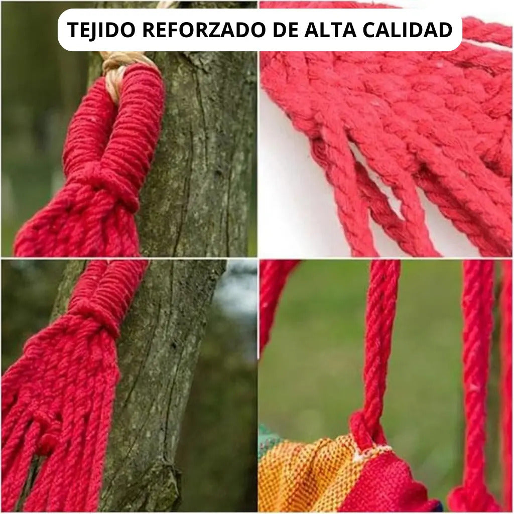 Hamaca paraguaya para 2 personas grande 2m x1,5 m seguridad