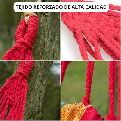 Hamaca paraguaya para 2 personas grande 2m x1,5 m seguridad