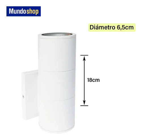 Aplique Exterior Jardin Gu10 Cilindrico Luz Metal