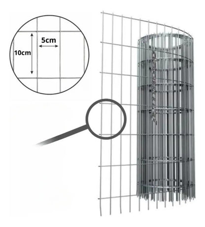 Tejido Alambre Malla Electrosoldada Rollo 1.50 Mts X 25mts Tejido
