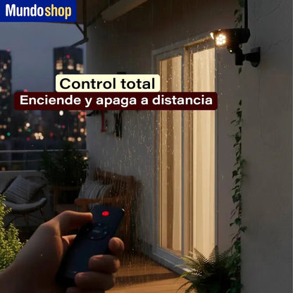 Camara de seguridad foco LED aplique pared simulador sensor negro