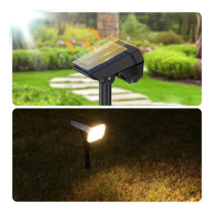 Foco estaca para jardín luz LED con panel solar