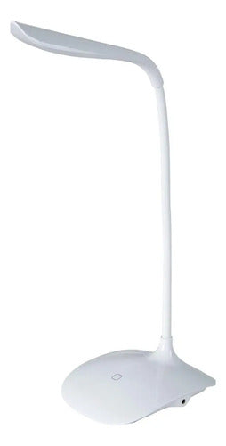 Lampara Portatil Led Recargable Estructura Blanco Pantalla Blanco