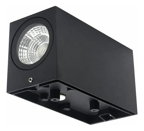 Aplique Exterior Jardin Bidimensional Rectangular Gu10 Luz Negro