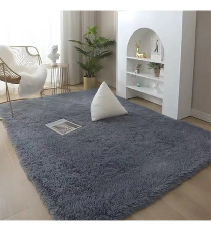 Alfombra shaggy 100 x 150cm color marrón claro diseño de la tela veteado 1.5 m 1 m