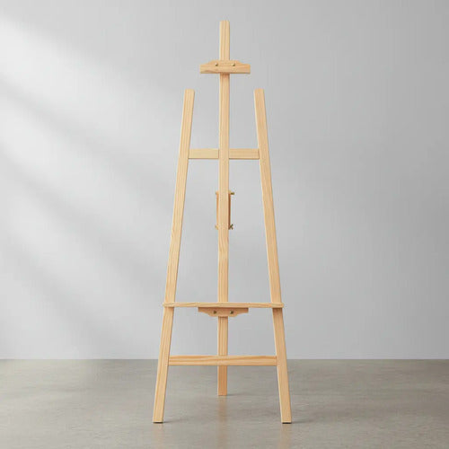 Atril De Pintor Caballete Madera Pintura Oleo Cuadro Arte Beige