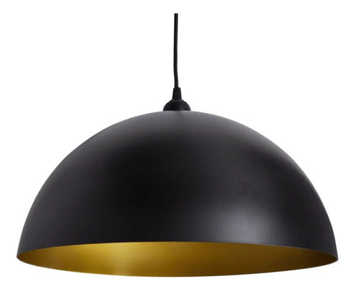 Lampara Colgante De Techo Vintage Tipo Domo Provo Led Negro