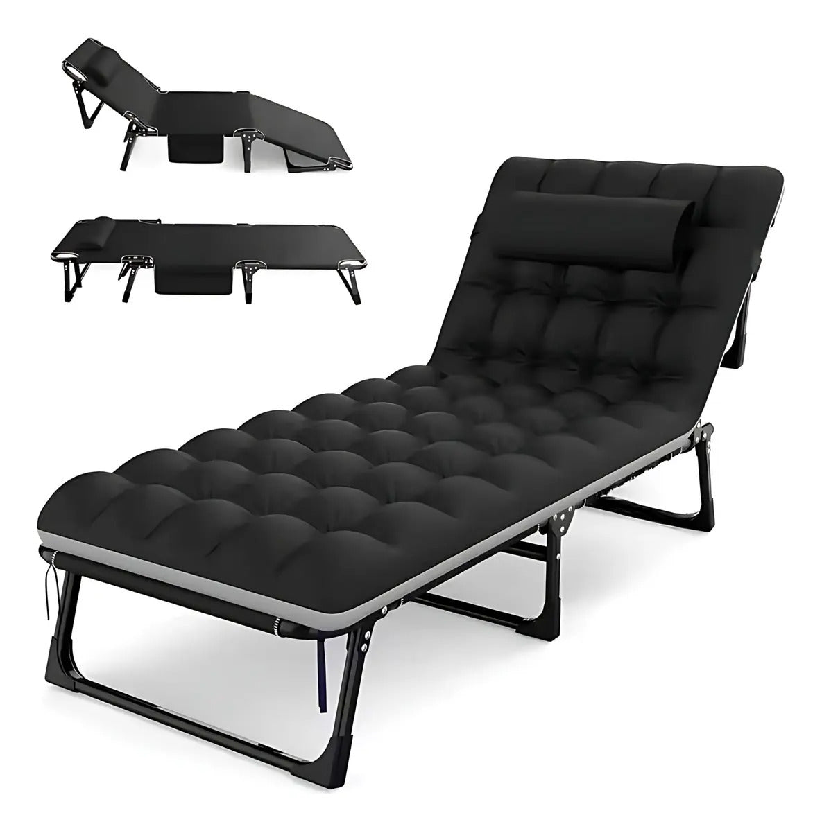 Outter silla reclinable camping cama acolchonada plegable jardin