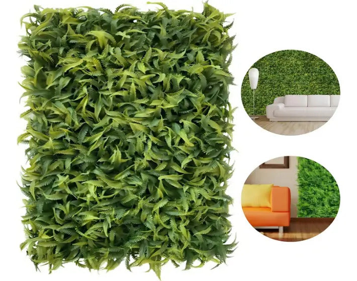 Enredadera jardín vertical artificial pared cerco 40x60cm verde oscuro