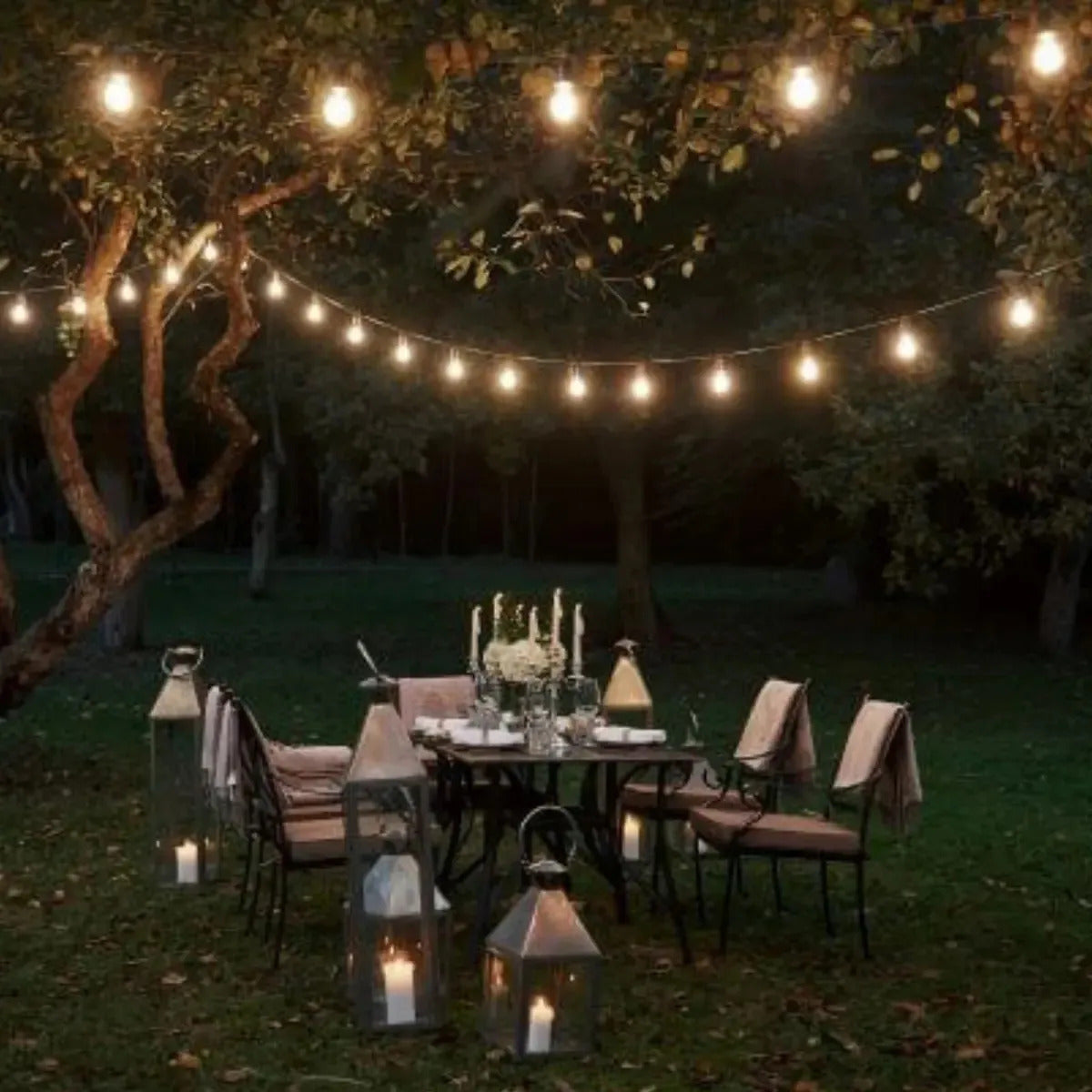 Guirnalda guia de luces LED solar 7.5 mts luz cálida amarillo
