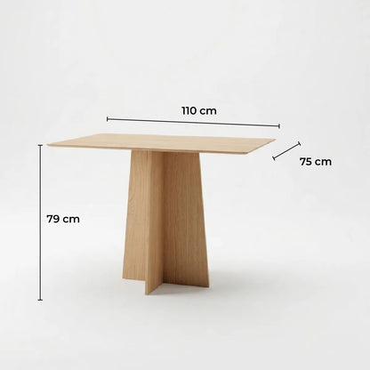 Juego de comedor Sara 4 sillas tapizadas mesa de living marrón