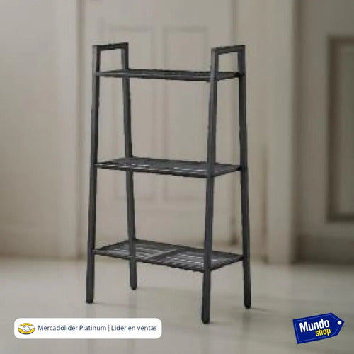Estanteria60 Metal 3 Estantes Biblioteca Multiuso Industrial Negro