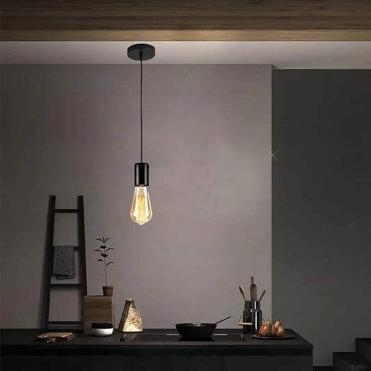 Portalamparas colgante liso decorativo pase E27 techo