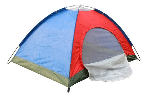 Carpa Outter Camping Para Dos Personas 2,0 X 2,0 M Nylon Rojo