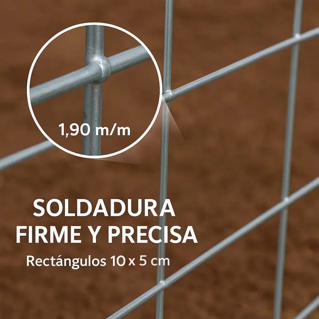 Malla electrosoldada galvanizada 1.2x25m inoxidable rollo