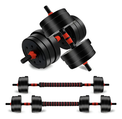 Set mancuerna Bosco ajustable + barra 20 kg total