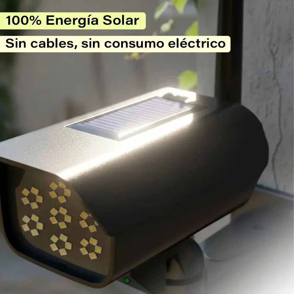 Camara de seguridad foco LED aplique pared simulador sensor negro