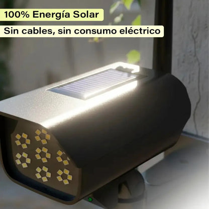 Camara de seguridad foco LED aplique pared simulador sensor negro