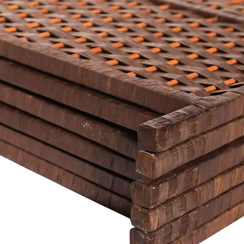 Biombo Separador Divisorio Plegable 4 Hojas Madera Moderno Liso Marrón Oscuro